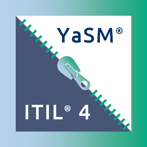 ITIL 4 und YaSM Service-Management passen gut zusammen. Das YaSM-Modell befolgt die ITIL-4-Leitprinzipien und zeigt Organisationen, wie sie ITIL 4 in ihren Prozessen konkret anwenden können.