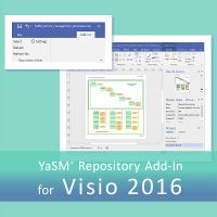 The YaSM repository add-in for Visio 2016