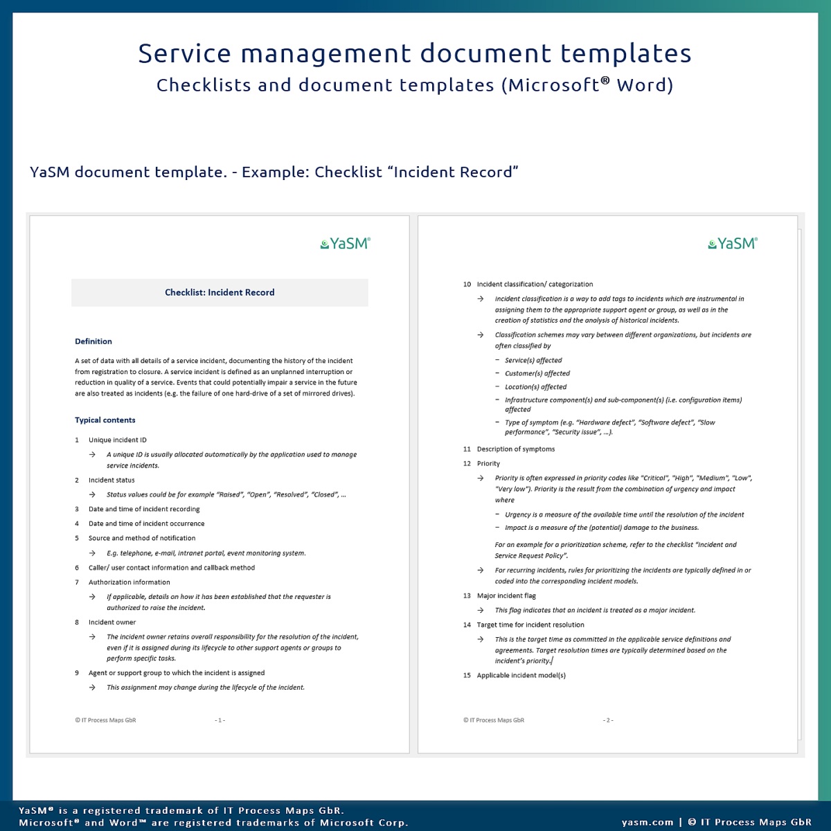 The YaSM Process Map With Regard To Software Release Notes Template Word