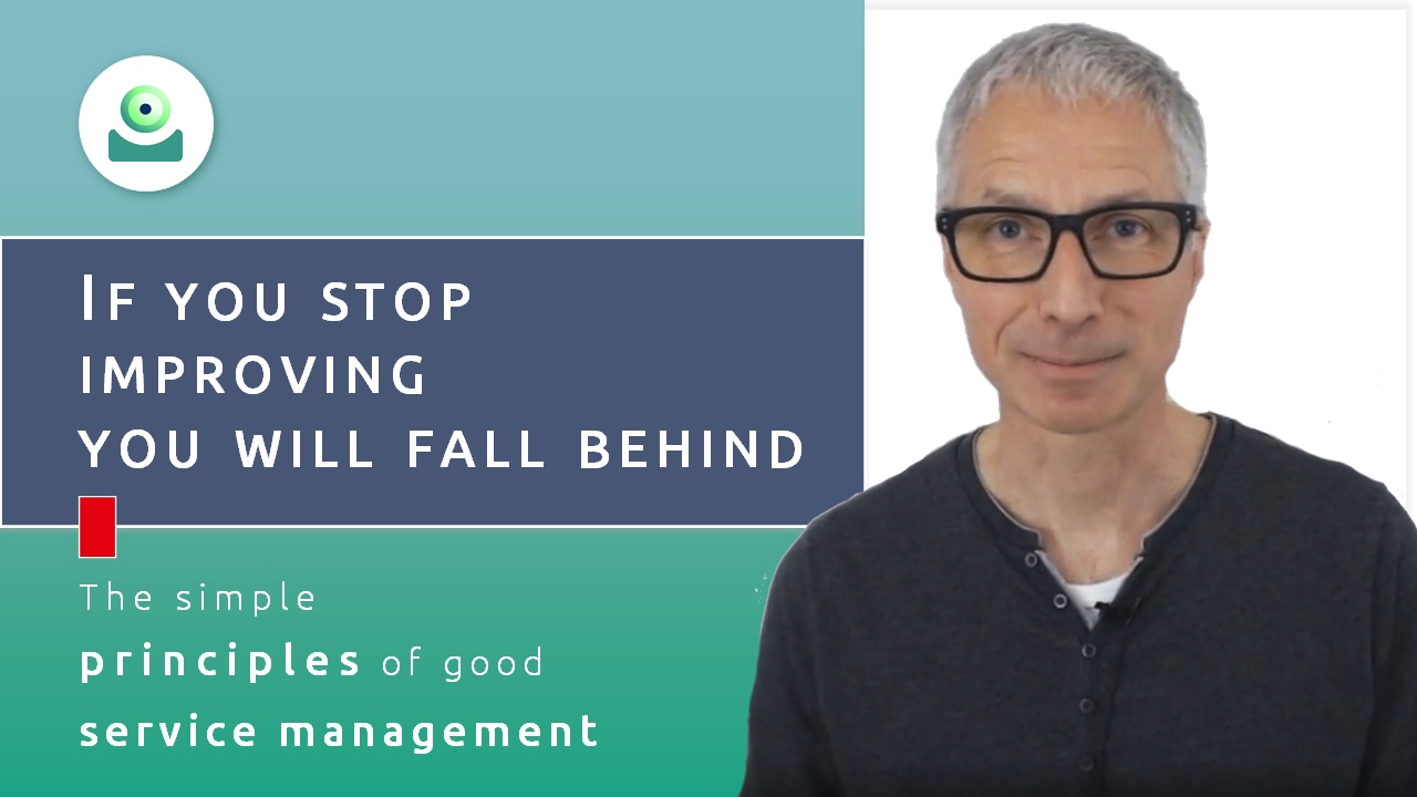 Video about the CSI process (continual service improvement): If you stop improving, you will fall behind.