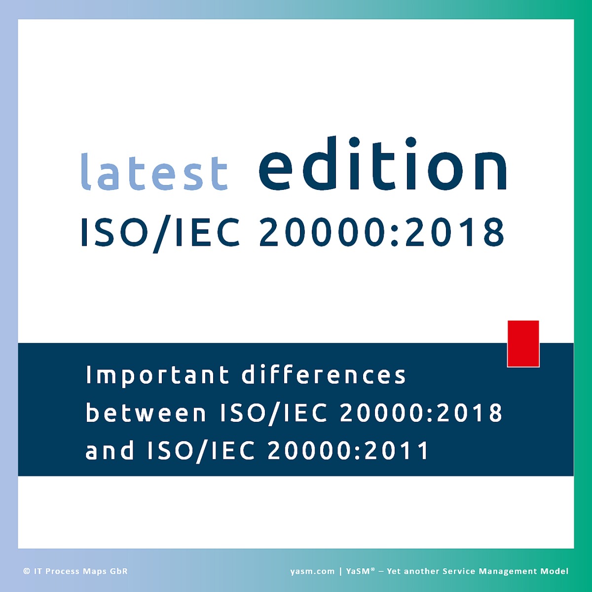 The new edition of ISO/IEC 20000 - ISO 20000:2018