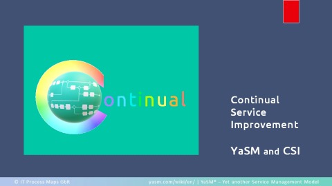 Continual service improvement - CSI in YaSM and the ITSM frameworks.