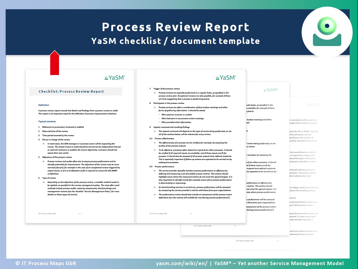 Process Review Report Template YaSM Service Management Wiki